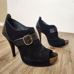 Pedro Garcia Chick Peeptoe Booties in Size 37.5 (US 7.5)